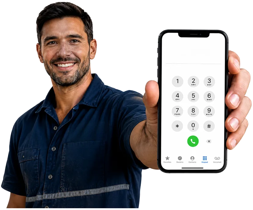 Plumber on the phone taking a Surry Hills callout